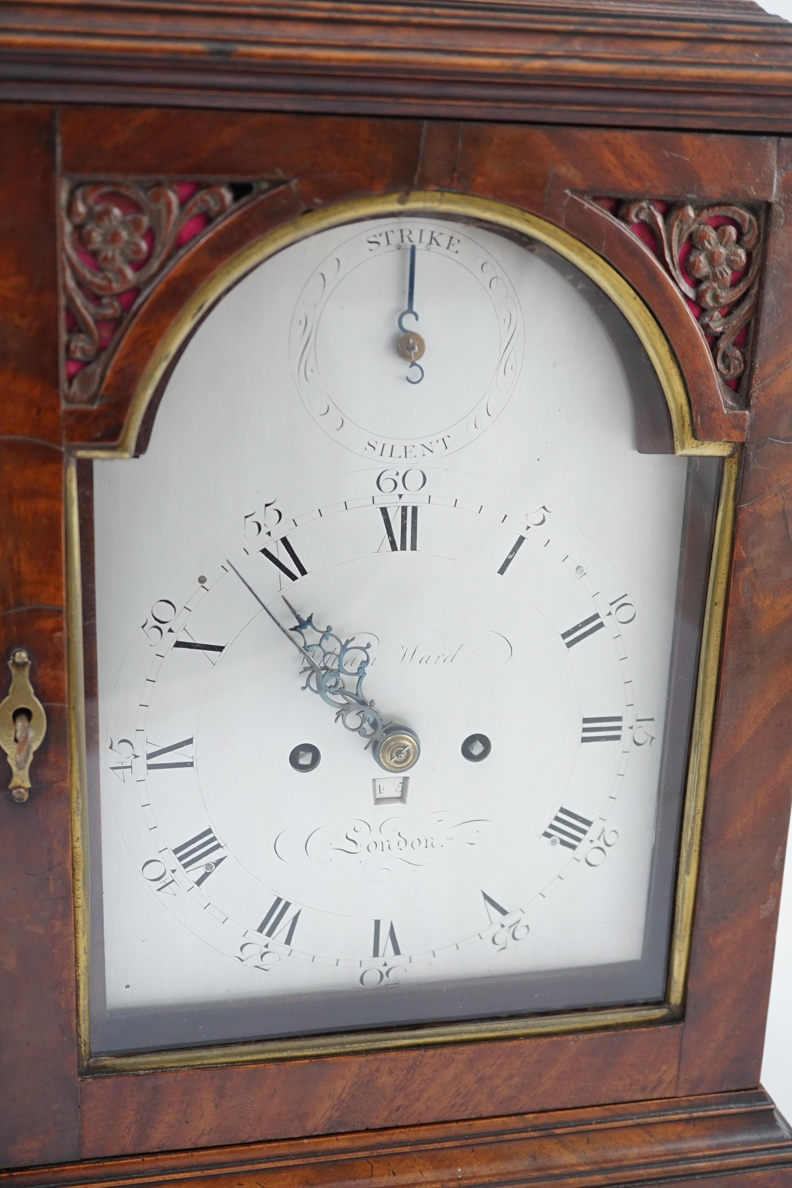 William Ward of London. A George III mahogany bracket clock